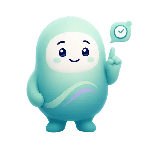Mivo pointing at a checkmark